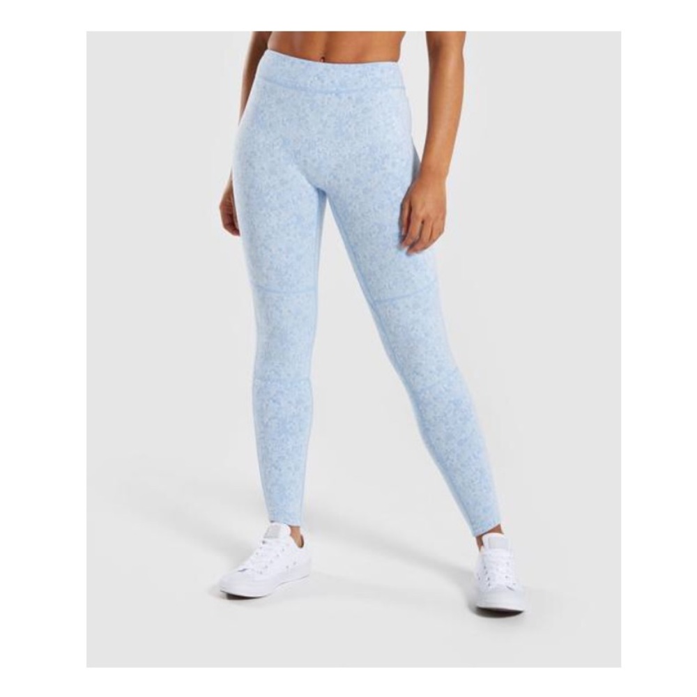 Gymshark Blue Fleur Leggings